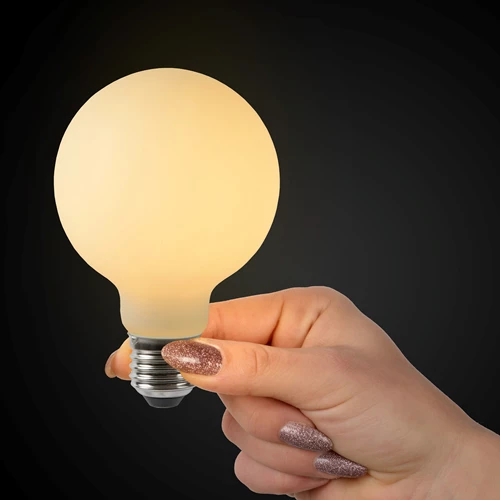 Lucide G80 - Ampoule filament - Ø 8 cm - LED Dim. - E27 - 1x4,9W 2700K - Opalin - ambiance 1